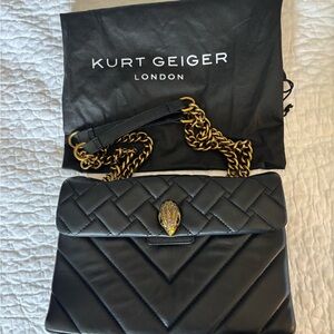 Kurt Geiger Black Kensington Quilted Bag
